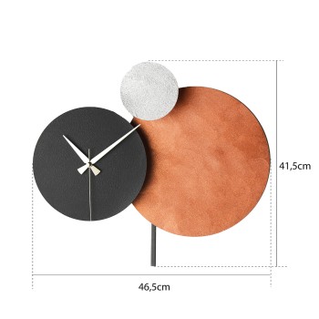 WALL CLOCK FK4329 METAL IN COPPER-WHITE-ANTHRACITE 46,5X41,5Hcm. WALL CLOCK FK4329 METAL IN COPPER-WHITE-ANTHRACITE 46,5X41,5Hcm.