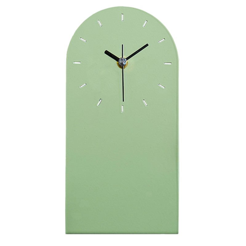 TABLE CLOCK FK4339.02 METAL IN LIGHT GREEN 12X24.5H cm. TABLE CLOCK FK4339.02 METAL IN LIGHT GREEN 12X24.5H cm.