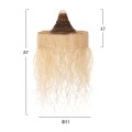 CEILING PENDANT LAMP WITH FRINGES FK7854 DRIED PALM FIBERS Φ51x37Hcm. CEILING PENDANT LAMP WITH FRINGES FK7854 DRIED PALM FIBERS Φ51x37Hcm.