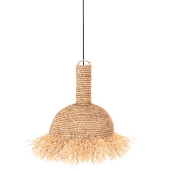 CEILING PENDANT LAMP WITH FRINGES FK7855 DRIED PALM FIBERS Φ41,5x48Hcm.