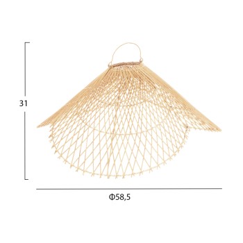 CEILING PENDANT LAMP FK7878.02 RATTAN IN NATURAL COLOR Φ58,5x31Hcm. CEILING PENDANT LAMP FK7878.02 RATTAN IN NATURAL COLOR Φ58,5x31Hcm.
