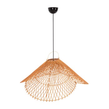 CEILING PENDANT LAMP FK7878.01 RATTAN IN SAND BEIGE COLOR Φ58,5x31Hcm.