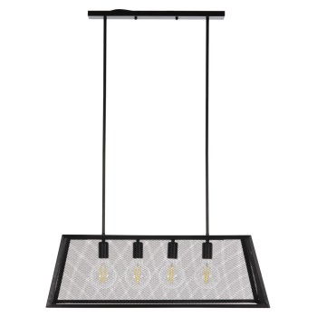 CEILING PENDANT LUMINAIRE FK4179 BLACK METAL 4-LIGHT 78x30,5x26Hcm.