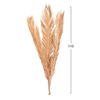DECORATIVE DRIED 3-LEAF SET OF PALM TREE FK7958 GOLD 110Hcm.