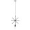 CEILING PENDANT LUMINAIRE FK4098 BLACK METAL STAR 34x40x106H cm.