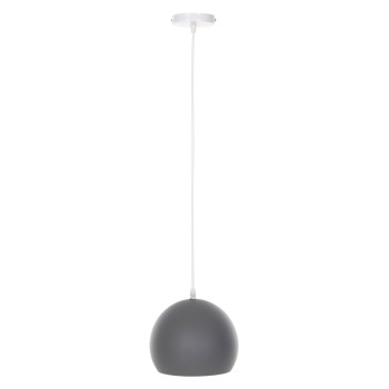 CEILING PENDANT LUMINAIRE FK4109 GREY SPHERICAL CAP-WHITE CABLE Φ20x112Hcm.