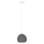 CEILING PENDANT LUMINAIRE FK4109 GREY SPHERICAL CAP-WHITE CABLE Φ20x112Hcm.