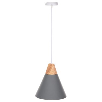 CEILING PENDANT LAMP FK4150 GREY METAL CAP Φ21,5x115Hcm.