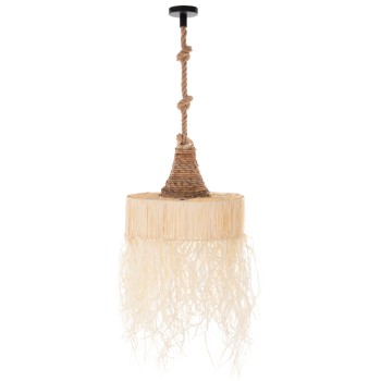CEILING PENDANT LUMINAIRE SET FK11921 ROPE AND DRIED PALM LEAF FIBERS Φ41Χ155H cm.