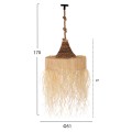 CEILING PENDANT LUMINAIRE SET FK11922 ROPE AND DRIED PALM LEAF FIBERS Φ51Χ155+H cm. CEILING PENDANT LUMINAIRE SET FK11922 ROPE AND DRIED PALM LEAF FIBERS Φ51Χ155+H cm.