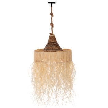 CEILING PENDANT LUMINAIRE SET FK11922 ROPE AND DRIED PALM LEAF FIBERS Φ51Χ155+H cm.