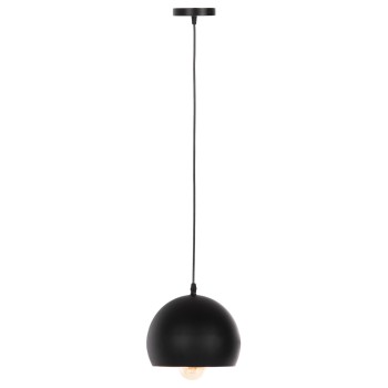 CEILING PENDANT LUMINAIRE FK4154 BLACK ALUMINUM SPHERICAL CAP Φ20x113Hcm.