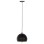 CEILING PENDANT LUMINAIRE FK4154 BLACK ALUMINUM SPHERICAL CAP Φ20x113Hcm.