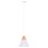 CEILING PENDANT LUMINAIRE FK4149 WHITE METAL CAP-WOOD DETAIL Φ22x115Hcm.