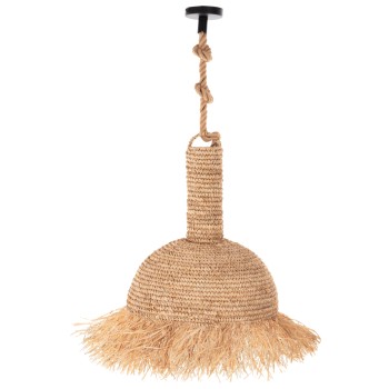 CEILING PENDANT LUMINAIRE SET FK11923 ROPE AND DRIED PALM LEAF FIBERS Φ41.5Χ150H cm.