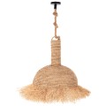 CEILING PENDANT LUMINAIRE SET FK11924 ROPE AND DRIED PALM LEAF FIBERS Φ52.5Χ160H cm.