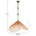 CEILING PENDANT LUMINAIRE SET FK11925.01 ROPE AND NATURAL RATTAN Φ58.5Χ131H cm. CEILING PENDANT LUMINAIRE SET FK11925.01 ROPE AND NATURAL RATTAN Φ58.5Χ131H cm.