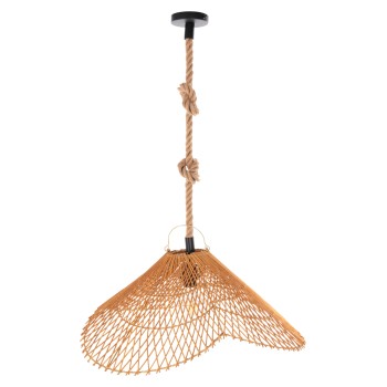 CEILING PENDANT LUMINAIRE SET FK11925.01 ROPE AND NATURAL RATTAN Φ58.5Χ131H cm.