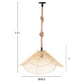 CEILING PENDANT LUMINAIRE SET FK11925.02 ROPE AND NATURAL RATTAN Φ58.5Χ131H cm. CEILING PENDANT LUMINAIRE SET FK11925.02 ROPE AND NATURAL RATTAN Φ58.5Χ131H cm.