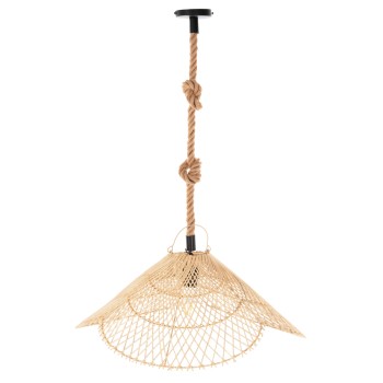 CEILING PENDANT LUMINAIRE SET FK11925.02 ROPE AND NATURAL RATTAN Φ58.5Χ131H cm.