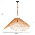 CEILING PENDANT LUMINAIRE SET FK11926 ROPE- NATURAL RATTAN-SAND BEIGE Φ97Χ146H cm. CEILING PENDANT LUMINAIRE SET FK11926 ROPE- NATURAL RATTAN-SAND BEIGE Φ97Χ146H cm.