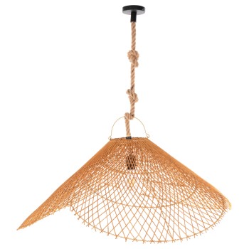CEILING PENDANT LUMINAIRE SET FK11926 ROPE- NATURAL RATTAN-SAND BEIGE Φ97Χ146H cm.