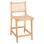 BAR STOOL WITH BACKREST NESHA FK9381.11 TEAK WOOD & VIRO ROPE 46x48.5x96Η cm.