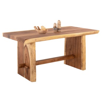DINING TABLE EGON FK9490 SOLID SUAR WOOD 7,5cm.TOP- IN NATURAL COLOR 200x100x80Hcm.