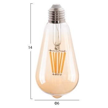 LIGHT BULB FK4188.02 LED FILAMENT 8W E27 DIMMABLE 3000K GOLD LIGHT BULB FK4188.02 LED FILAMENT 8W E27 DIMMABLE 3000K GOLD