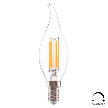 LIGHT BULB FK4047.01 FLAME STYLE LED FILAMENT 6W E14 3000K CLEAR DIMMABLE