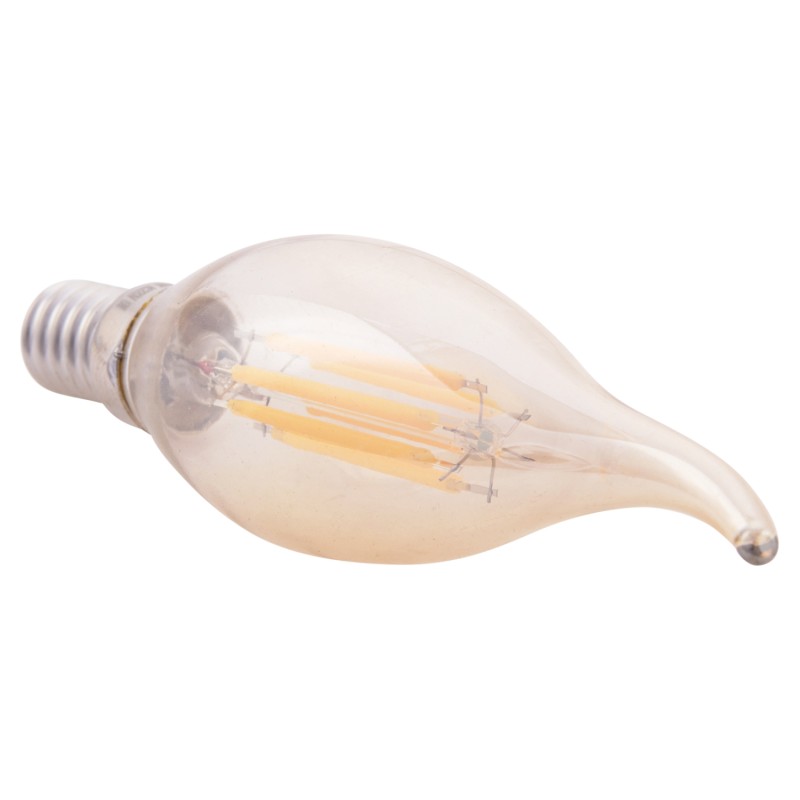LIGHT BULB FK4047.02 FLAME STYLE LED FILAMENT 6W E14 3000K GOLD DIMMABLE LIGHT BULB FK4047.02 FLAME STYLE LED FILAMENT 6W E14 3000K GOLD DIMMABLE