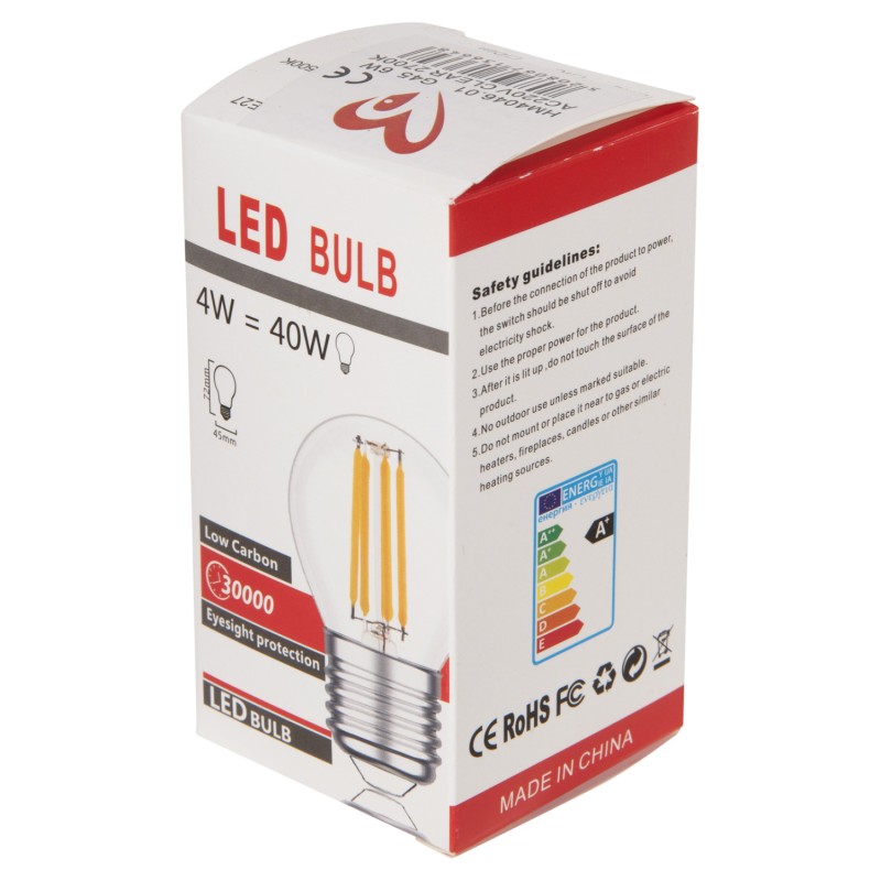 LIGHT BULB FK4046.01 LED FILAMENT 6W E27 2700K CLEAR DIMMABLE LIGHT BULB FK4046.01 LED FILAMENT 6W E27 2700K CLEAR DIMMABLE