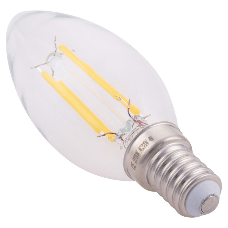 LIGHT BULB FK4048.01 LED FILAMENT 4W E14 3000K CLEAR DIMMABLE LIGHT BULB FK4048.01 LED FILAMENT 4W E14 3000K CLEAR DIMMABLE