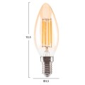 LIGHT BULB FK4048.02 LED FILAMENT 4W E14 3000K GOLD DIMMABLE LIGHT BULB FK4048.02 LED FILAMENT 4W E14 3000K GOLD DIMMABLE