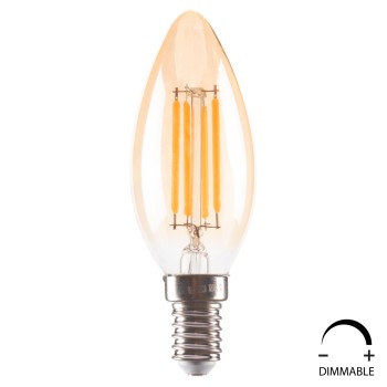 LIGHT BULB FK4048.02 LED FILAMENT 4W E14 3000K GOLD DIMMABLE