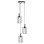 CEILING PENDANT LUMINAIRE FK4089 3-LIGHT BLACK METAL CAPS Φ34x128Hcm.