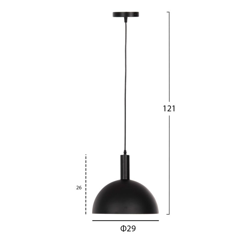 CEILING PENDANT LAMP FK4110 BLACK METAL BELL Φ29Χ121Hcm. CEILING PENDANT LAMP FK4110 BLACK METAL BELL Φ29Χ121Hcm.
