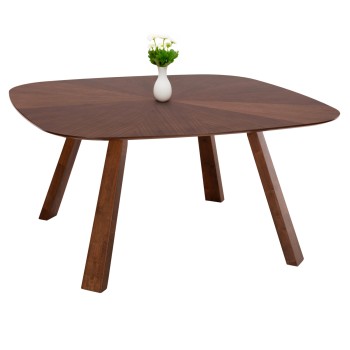 DINING TABLE RINER FK9733 MDF WITH SUNBURST WALNUT VENEER 150x150x75Hcm.
