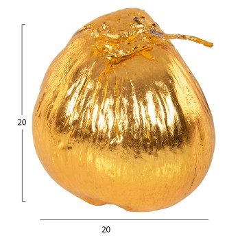 TABLE DECORATION FK4326.03 COCONUT IN GOLD COLOR 20x20x20Hcm. TABLE DECORATION FK4326.03 COCONUT IN GOLD COLOR 20x20x20Hcm.