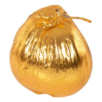 TABLE DECORATION FK4326.03 COCONUT IN GOLD COLOR 20x20x20Hcm.