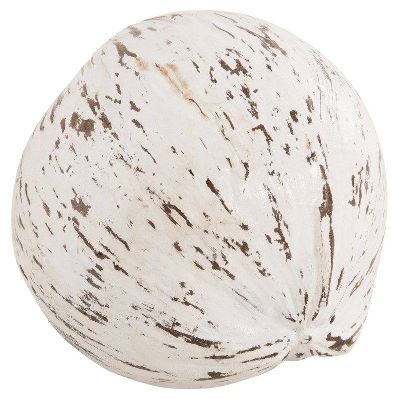 TABLE DECORATION FK4326.05 COCONUT IN WHITE COLOR 20x20x20Hcm. TABLE DECORATION FK4326.05 COCONUT IN WHITE COLOR 20x20x20Hcm.