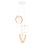 CEILING PENDANT LUMINAIRE FK4072 3-LIGHT WOODEN GEOMETRICAL SHAPES