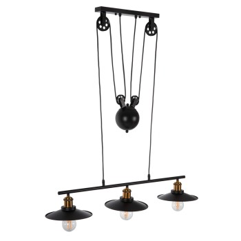 CEILING PENDANT 3-LIGHT FK4120 METAL IN BLACK 91x91x95,5Hcm.