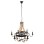 CEILING PENDANT FIXTURE FK4177 6-LIGHT WITH ROPE AND BLACK METAL 74x74x123Hcm.