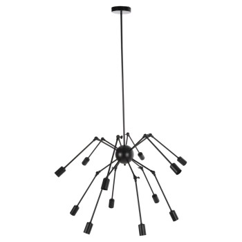 CEILING PENDANT 12-LIGHT FK4167 BLACK METAL ARTICULATED ARMS Φ92x120Hcm. CEILING PENDANT 12-LIGHT FK4167 BLACK METAL ARTICULATED ARMS Φ92x120Hcm.