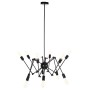 CEILING PENDANT 12-LIGHT FK4167 BLACK METAL ARTICULATED ARMS Φ92x120Hcm.