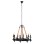 CEILING PENDANT 8-LIGHT FK4169 BLACK METAL-ROPE Φ66x131Hcm.