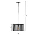 CEILING PENDANT LUMINAIRE FK4113 BLACK METAL 34x23x121Hcm. CEILING PENDANT LUMINAIRE FK4113 BLACK METAL 34x23x121Hcm.
