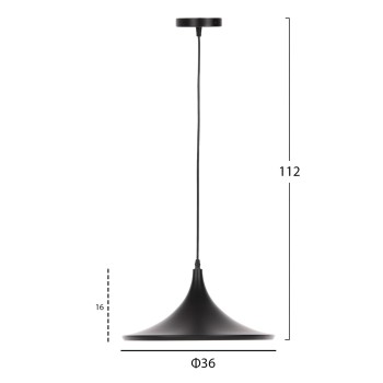 CEILING PENDANT LAMP FK4133 ALUMINUM IN BLACK & GOLD Φ36x112H cm. CEILING PENDANT LAMP FK4133 ALUMINUM IN BLACK & GOLD Φ36x112H cm.