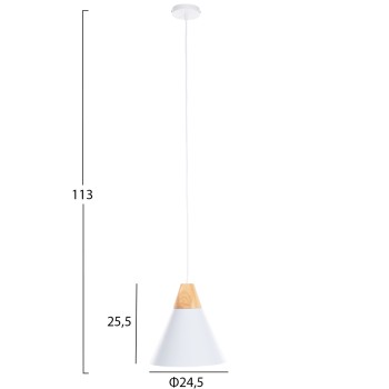 CEILING PENDANT FK4144 WHITE METAL CAP 24,5x24,5x113H cm.
